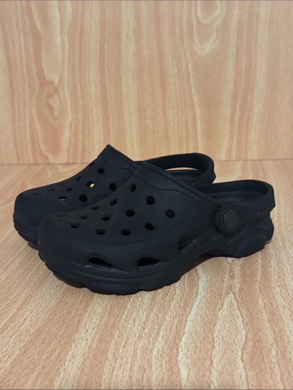Kids Black Slip-On Clogs - Comfortable Garden & Play Shoes